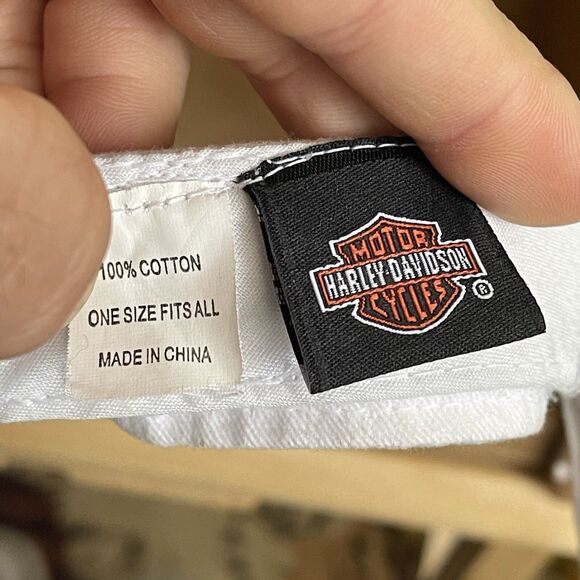 Harley Davidson White Skull Print Women's Visor - Picture 14 of 14